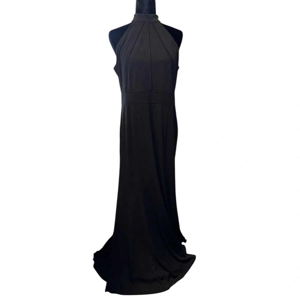 🆕Women's Elegant Halter Neck Sleeveless Mermaid Long Evening Dress - Picture 2 of 14